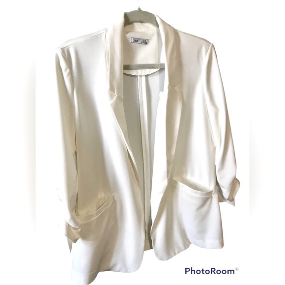 Sz M- Dex white open front blazer - Picture 1 of 4